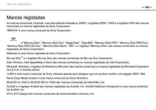 Sony VPCCW2C5E - VPCCW2C5E Mode d'emploi Portugais