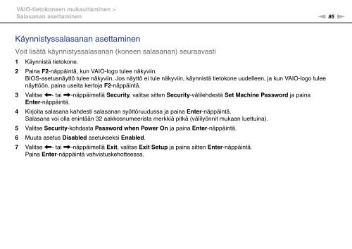 Sony VPCCW2C5E - VPCCW2C5E Mode d'emploi Finlandais