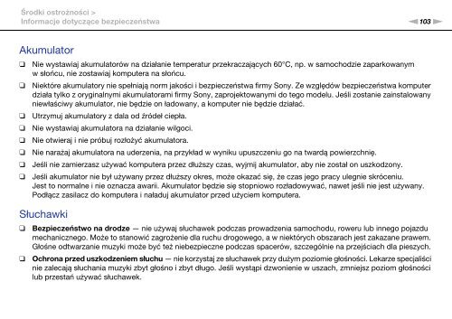 Sony VPCCW2C5E - VPCCW2C5E Mode d'emploi Polonais