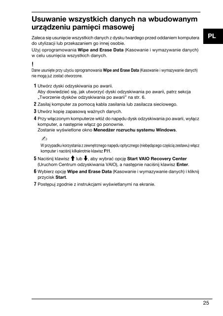 Sony VPCEC1A4E - VPCEC1A4E Guida alla risoluzione dei problemi Rumeno