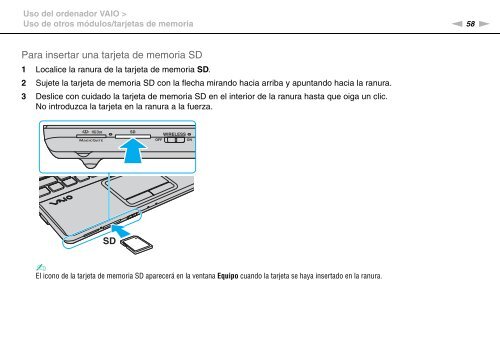 Sony VPCEC1A4E - VPCEC1A4E Istruzioni per l'uso Spagnolo