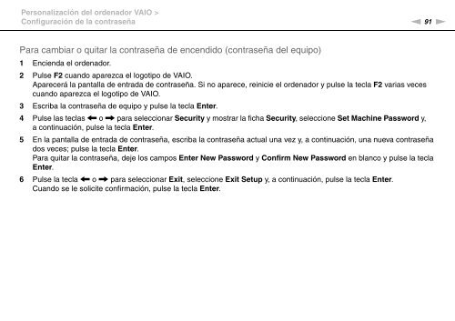 Sony VPCEC1A4E - VPCEC1A4E Istruzioni per l'uso Spagnolo