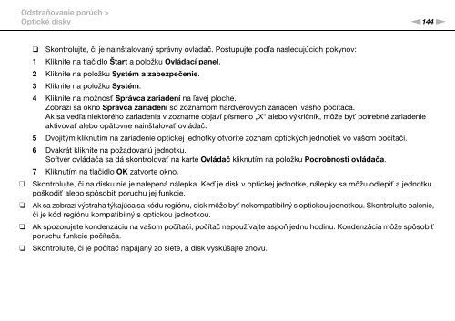 Sony VPCEC1A4E - VPCEC1A4E Istruzioni per l'uso Slovacco