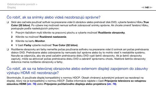 Sony VPCEC1A4E - VPCEC1A4E Istruzioni per l'uso Slovacco