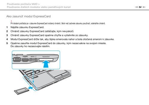 Sony VPCEC1A4E - VPCEC1A4E Istruzioni per l'uso Slovacco