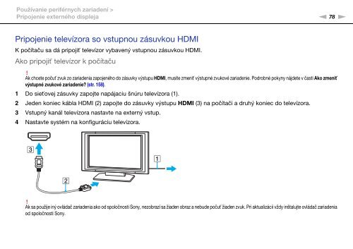 Sony VPCEC1A4E - VPCEC1A4E Istruzioni per l'uso Slovacco