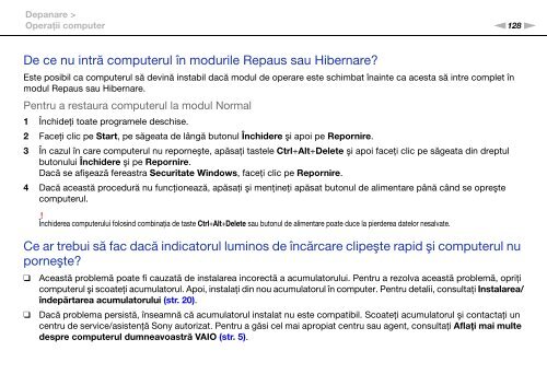 Sony VPCEC1A4E - VPCEC1A4E Istruzioni per l'uso Rumeno