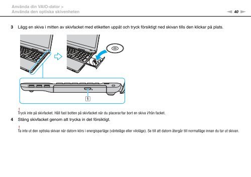 Sony VPCEC1A4E - VPCEC1A4E Istruzioni per l'uso Svedese