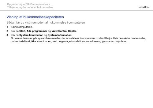 Sony VPCEC1A4E - VPCEC1A4E Istruzioni per l'uso Danese