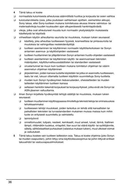 Sony VPCEC1A4E - VPCEC1A4E Documenti garanzia Danese