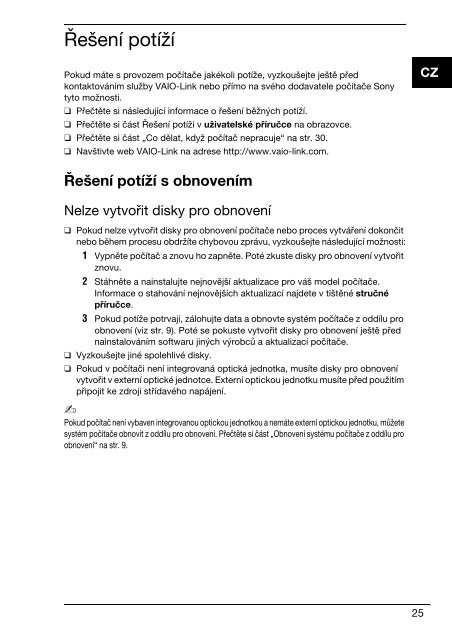 Sony VPCEC1A4E - VPCEC1A4E Guida alla risoluzione dei problemi Slovacco