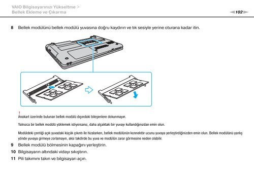 Sony VPCEC1A4E - VPCEC1A4E Istruzioni per l'uso Turco