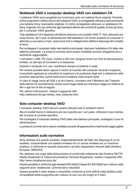 Sony VPCEC1A4E - VPCEC1A4E Documenti garanzia