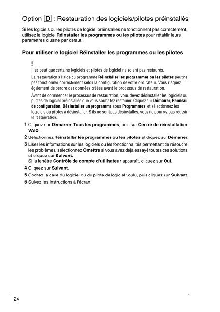 Sony VPCEC1A4E - VPCEC1A4E Guida alla risoluzione dei problemi Francese