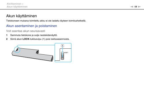 Sony VPCEC1A4E - VPCEC1A4E Istruzioni per l'uso Finlandese