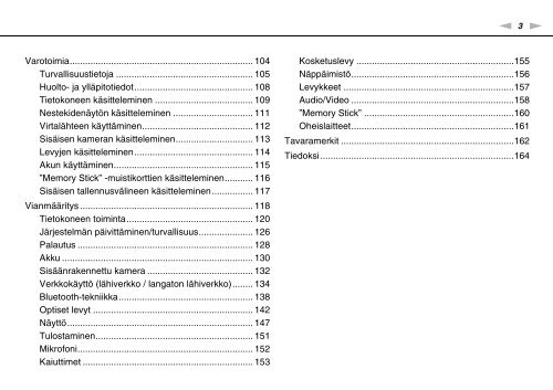 Sony VPCEC1A4E - VPCEC1A4E Istruzioni per l'uso Finlandese