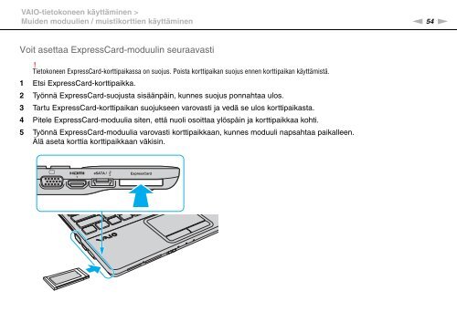 Sony VPCEC1A4E - VPCEC1A4E Istruzioni per l'uso Finlandese