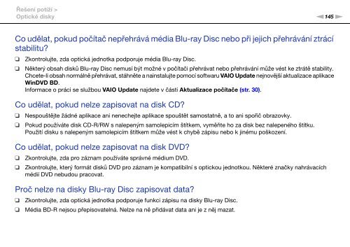 Sony VPCEC1A4E - VPCEC1A4E Istruzioni per l'uso Ceco