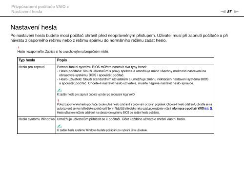 Sony VPCEC1A4E - VPCEC1A4E Istruzioni per l'uso Ceco