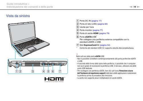 Sony VPCEC1A4E - VPCEC1A4E Istruzioni per l'uso Italiano