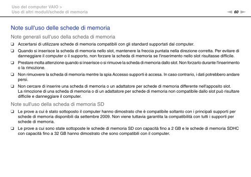 Sony VPCEC1A4E - VPCEC1A4E Istruzioni per l'uso Italiano