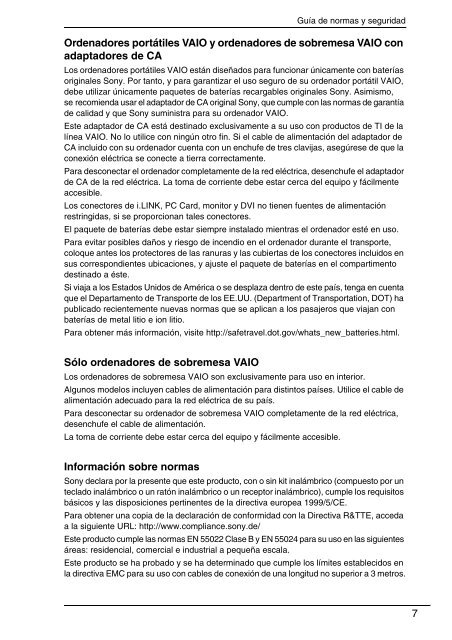 Sony VPCEC1A4E - VPCEC1A4E Documenti garanzia Spagnolo