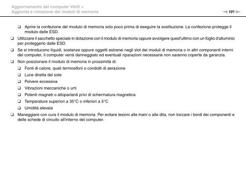 Sony VPCEC1A4E - VPCEC1A4E Istruzioni per l'uso