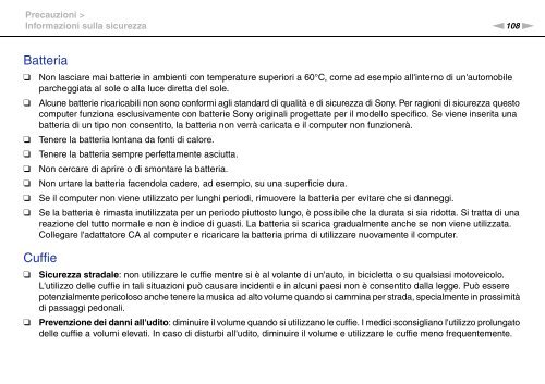 Sony VPCEC1A4E - VPCEC1A4E Istruzioni per l'uso