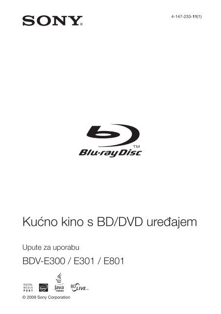 Sony BDV-E300 - BDV-E300 Istruzioni per l'uso Croato