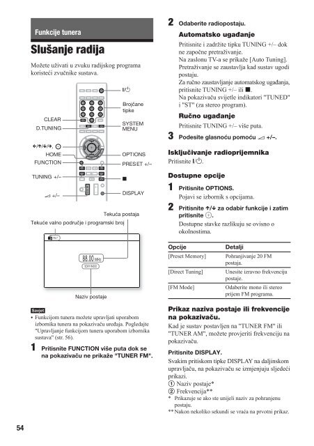 Sony BDV-E300 - BDV-E300 Istruzioni per l'uso Croato