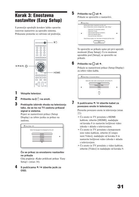 Sony BDV-E300 - BDV-E300 Istruzioni per l'uso Sloveno