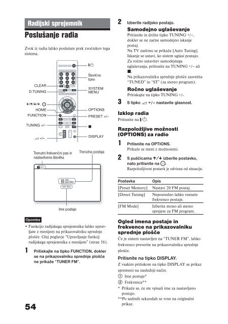 Sony BDV-E300 - BDV-E300 Istruzioni per l'uso Sloveno