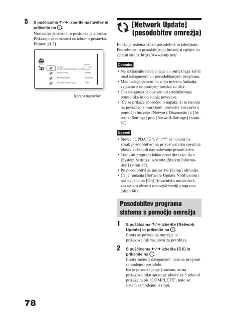 Sony BDV-E300 - BDV-E300 Istruzioni per l'uso Sloveno