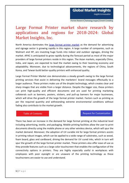 Large Format Printer Market Share, Segmentation, Report 2024