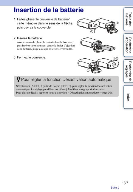 Sony HDR-AS30VR - HDR-AS30VR Guide pratique