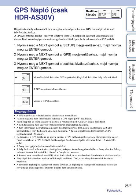 Sony HDR-AS30VR - HDR-AS30VR Guide pratique Hongrois