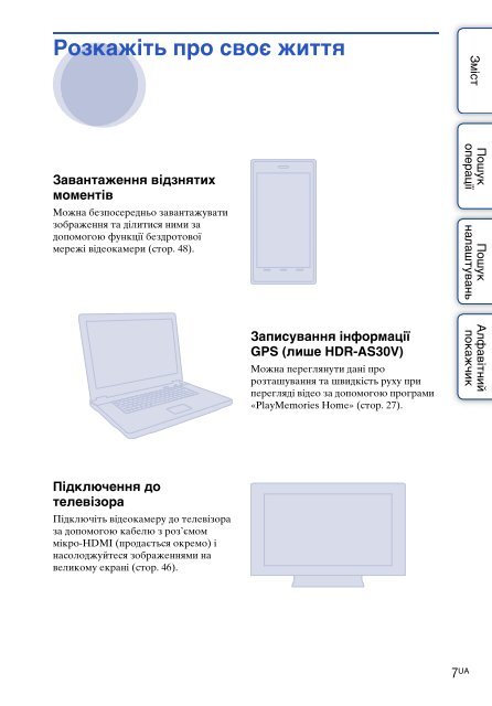 Sony HDR-AS30VR - HDR-AS30VR Guide pratique Ukrainien