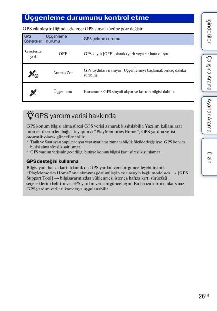 Sony HDR-AS30VR - HDR-AS30VR Guide pratique Turc