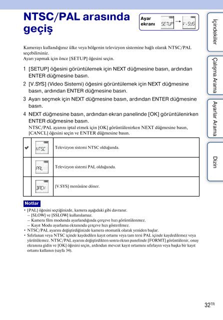 Sony HDR-AS30VR - HDR-AS30VR Guide pratique Turc