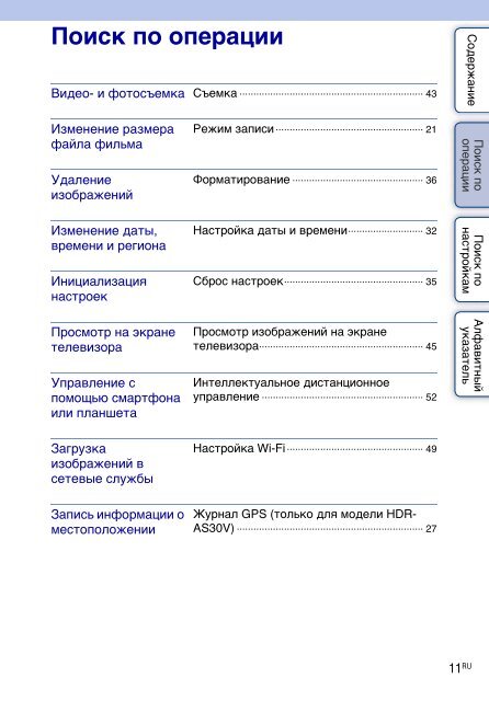 Sony HDR-AS30VR - HDR-AS30VR Guide pratique Russe