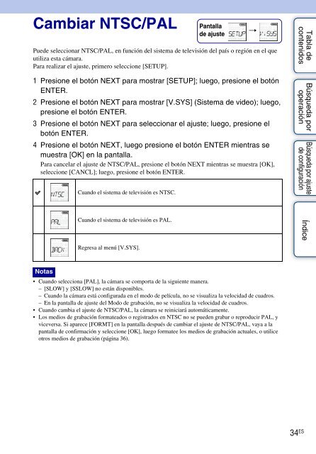 Sony HDR-AS30VR - HDR-AS30VR Guide pratique Espagnol