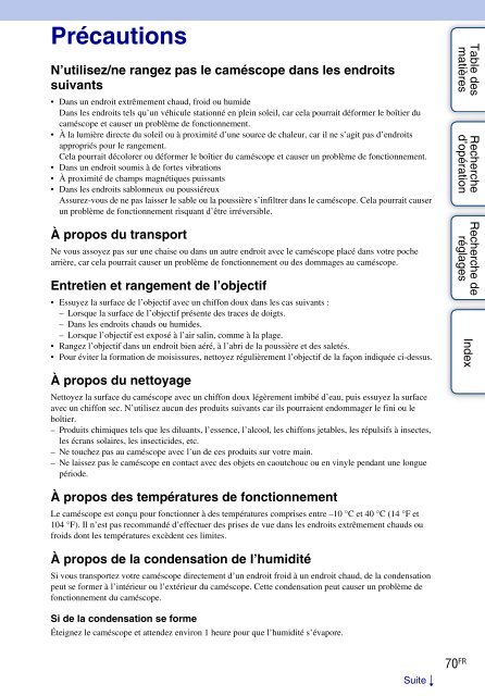 Sony HDR-AS30VR - HDR-AS30VR Guide pratique Fran&ccedil;ais