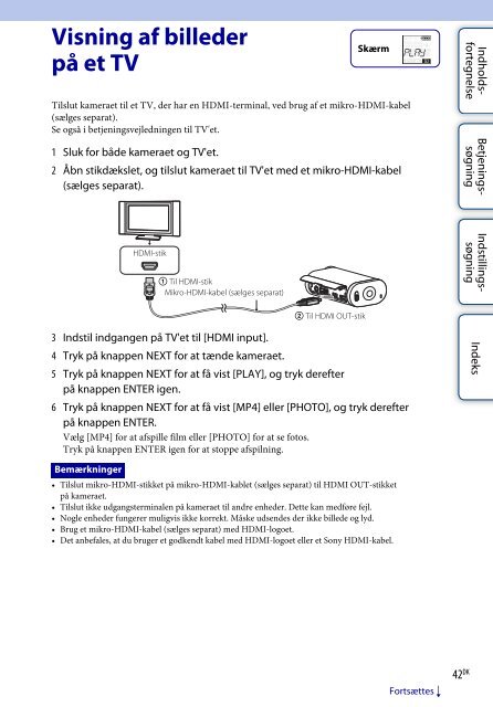 Sony HDR-AS30VR - HDR-AS30VR Guide pratique Danois