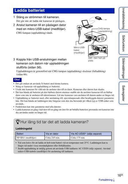 Sony HDR-AS30VR - HDR-AS30VR Guide pratique Su&eacute;dois