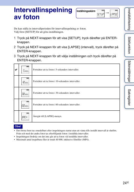 Sony HDR-AS30VR - HDR-AS30VR Guide pratique Su&eacute;dois