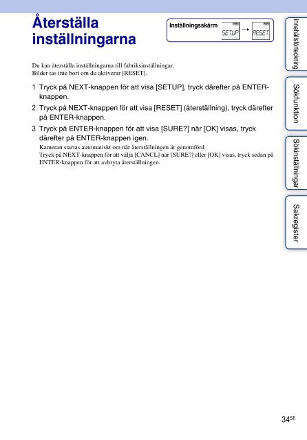 Sony HDR-AS30VR - HDR-AS30VR Guide pratique Su&eacute;dois