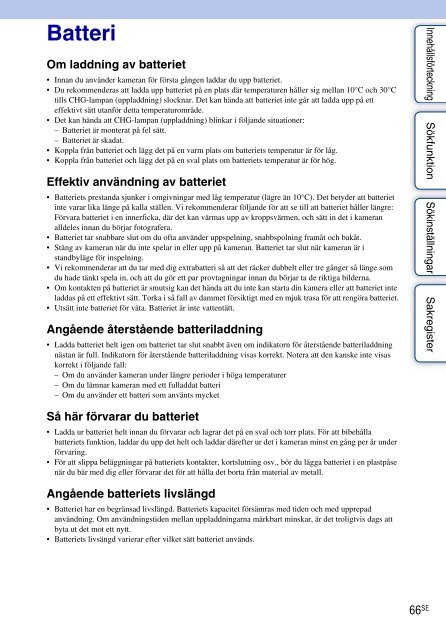 Sony HDR-AS30VR - HDR-AS30VR Guide pratique Su&eacute;dois