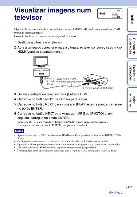 Sony HDR-AS30VR - HDR-AS30VR Guide pratique Portugais