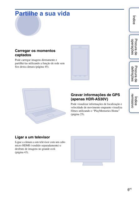 Sony HDR-AS30VR - HDR-AS30VR Guide pratique Portugais