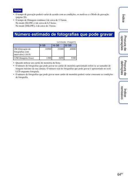 Sony HDR-AS30VR - HDR-AS30VR Guide pratique Portugais